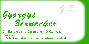 gyorgyi bernecker business card